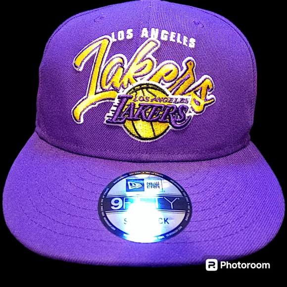 Los Angeles Lakers Snap-Back Hat, New Era, Purple and Gold, Adjustable - Picture 2 of 13